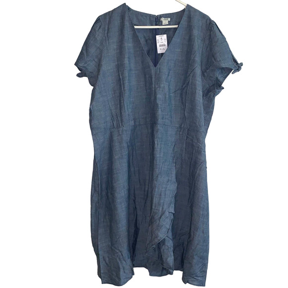 J. Crew Chambray faux-wrap Dress - Picture 2 of 7